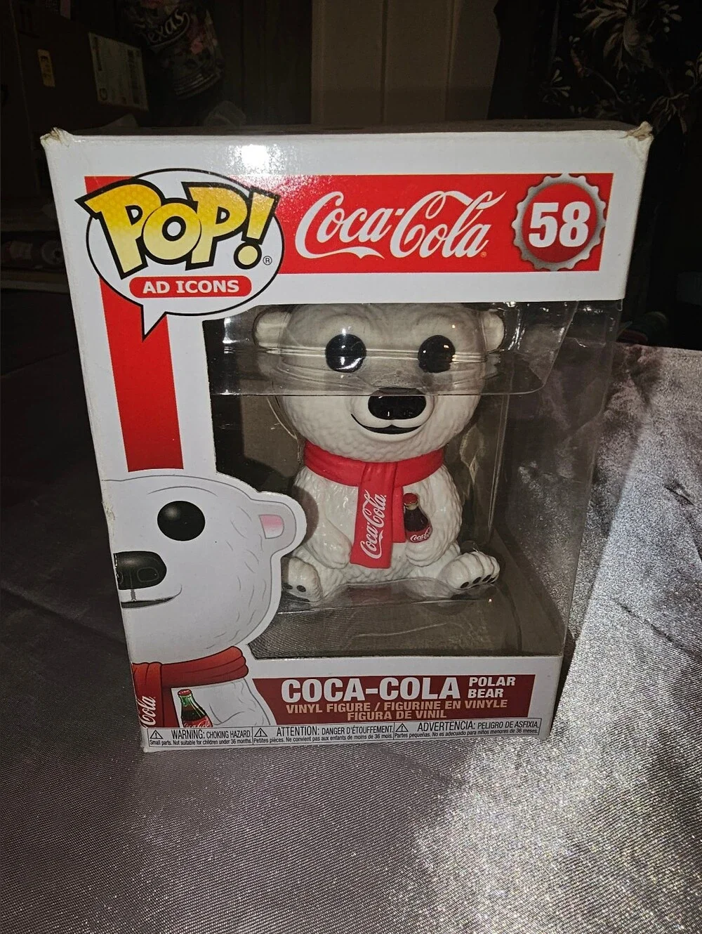 FUNK POP Coca Cola #58 White Polar Bear Vinyl Figurine - Picture 1 of 5